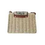 Τσαντάκι ψάθινο boho style μπεζ 02.02805
