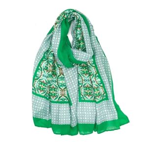 Φουλάρι-παρεό με all over print πράσινο 10.02064