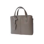 Τσάντα δερμάτινη taupe με κομψό design 02.02683