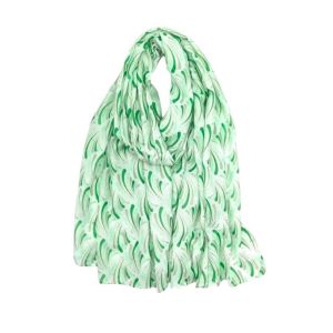 Φουλάρι με all over print & lurex πράσινο 10.02192