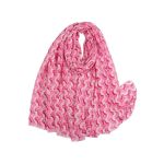 Φουλάρι με γεωμετρικό σχέδιο & lurex φούξια 10.02186