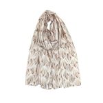 Φουλάρι με all over print & lurex μπεζ 10.02192