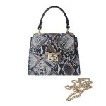 Τσαντάκι δερμάτινο snake print γκρι 02.02852