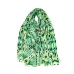 Φουλάρι με έθνικ print & lurex πράσινο 10.02185