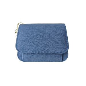 Πορτοφόλι - κλειδοθήκη δερμάτινο denim μπλε 03.00057
